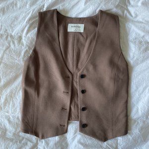 Aritzia Babaton Tan Crop Top